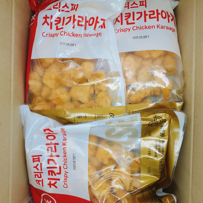 도매/업소용 사세 크리스피 치킨가라아게 1박스(1kg X 10개)순살치킨 냉동, 1kg