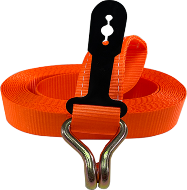 50mm 화물 고정 라쳇 깔깔이 자동바 벨트 환봉고리형, 1개, 오렌지(고강도PE)