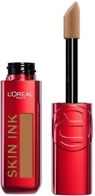 로레알 Paris Infallible Skin Ink 2 in 1 파운데이션 컨실러 하이브리드 페이스 메이크업 최대 48시간 전사 방지 미디엄 커버리지 460 리치 뉴트럴 23, 375 탠 웜