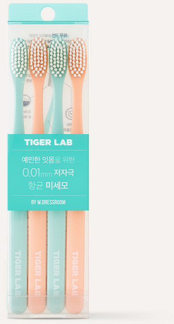 타이거랩 항균 미세모 칫솔 4P