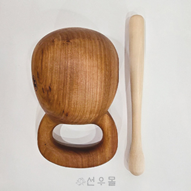 선우몰 참선 목탁 4.0치 목탁 벚나무 불교용품, 단품, 1개