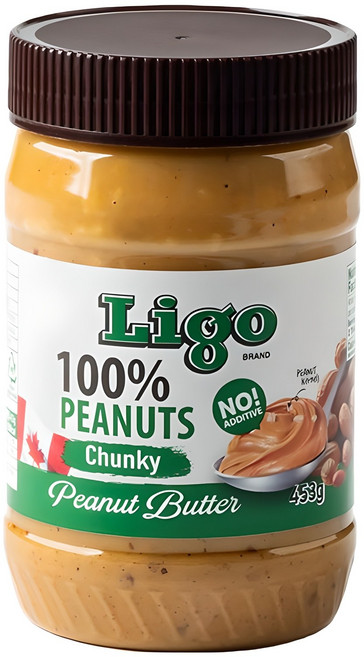 리고 100% 땅콩버터 청키, 453g, 1개