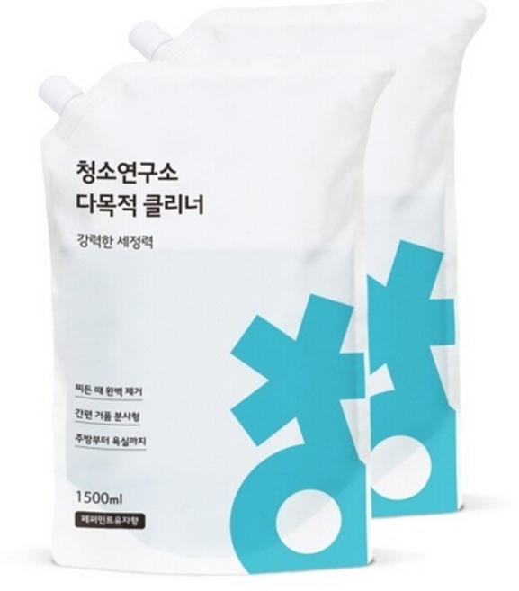 청소연구소 국내생산 다목적 클리너 리필 (), 2개, 1500ml