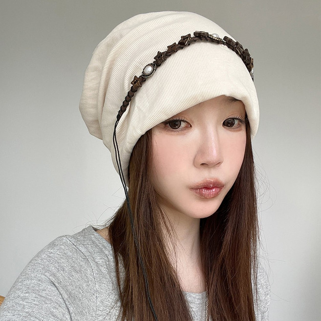 [루즈핏] 비니 여성 비니 롱 비니 빈티지 리본 오버사이즈 핏 봄 여름 가을