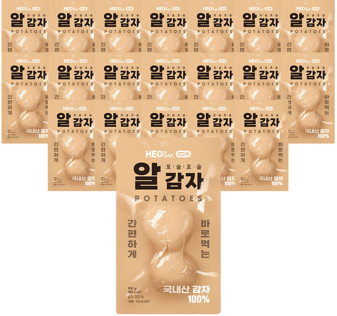 허닭ON 바로먹는 실온 포슬포슬 알감자, 20개, 100g