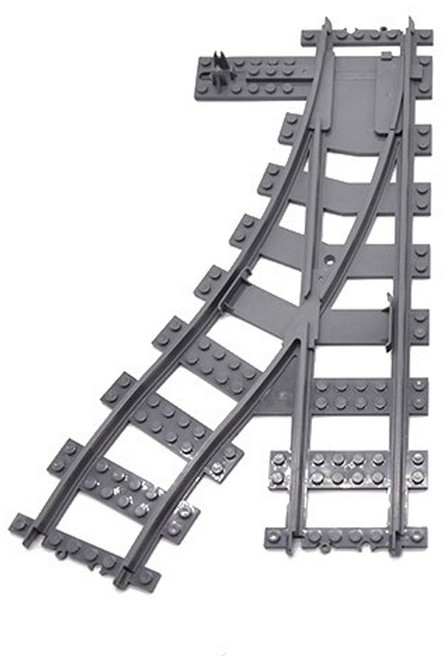 요고요 블록 기찻길 철도 레일 기차 트랙 [낱개판매상품], 스위치 트랙 (오른쪽 갈림길), 1개