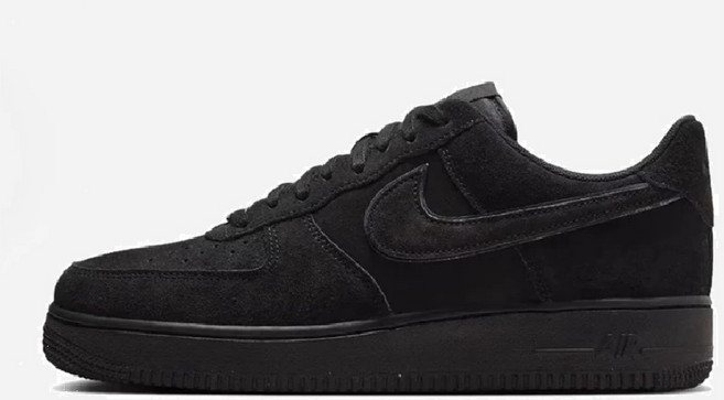 FUZZY Air Force 1 黑豹 麂皮 全黑 休閒鞋 HQ1966-002, 1個, 下單後請注意商品諮詢可加速出貨此選項請勿下單