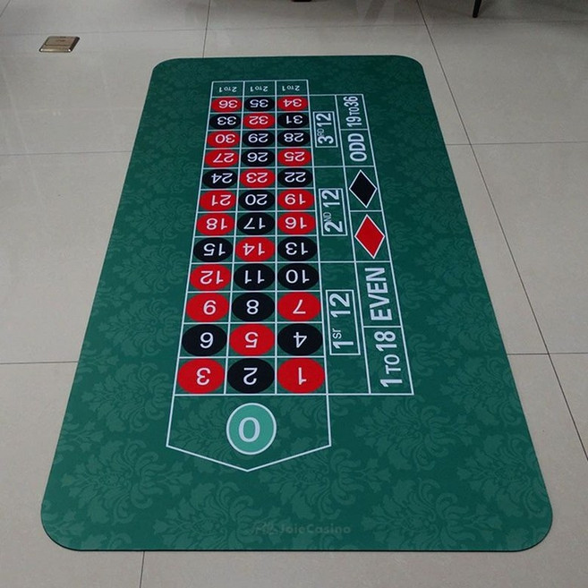 다이사이 룰렛매트 보드게임 홀덤 게임 블랙잭 바카라 매트 룰렛, 싱글 O 유럽식 1.2x0.6m 고무패드, 1개