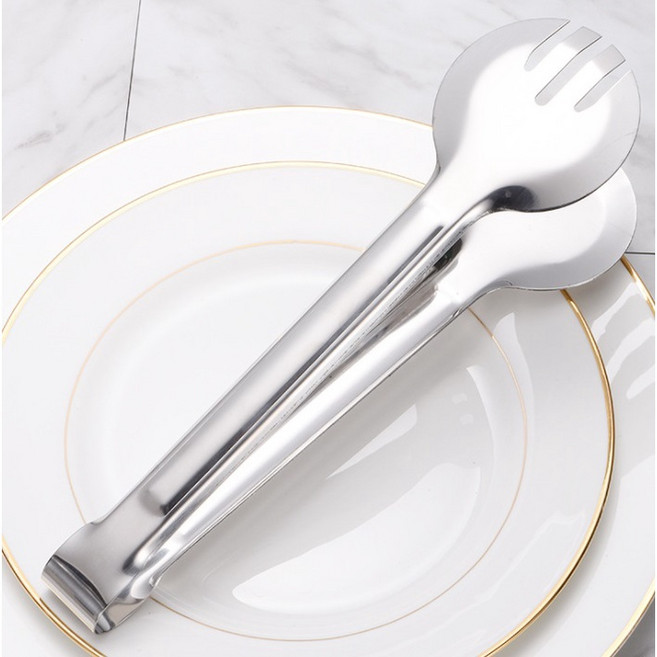 圓型不銹鋼食品夾, 1個, G0402 圓型不銹鋼食品夾-全圓款