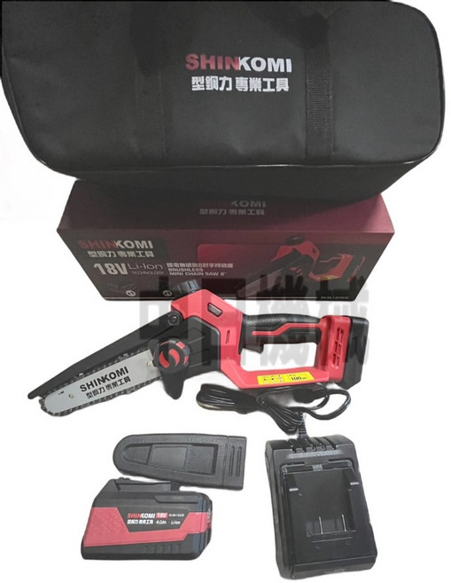 SHIN KOMI BL1808CS 電動手持鏈鋸機8”, 1個