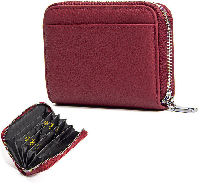 頭層牛皮分格零錢包 日幣分隔錢包 信用卡收納短夾