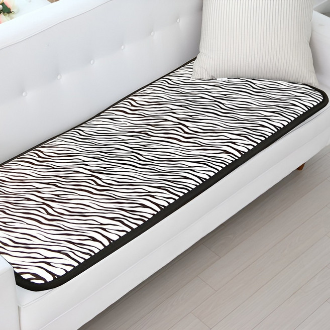 극세사 쇼파 전기매트 소파 전기장판 온열방석 3인용 전기방석, 지브라