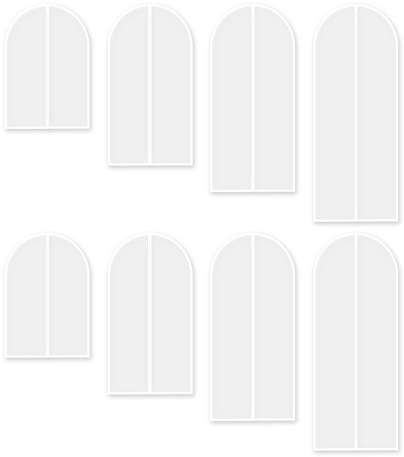 브로상회 먼지차단 반투명 의류커버 혼합 세트(중+대+특+초특 각 2p), 1개