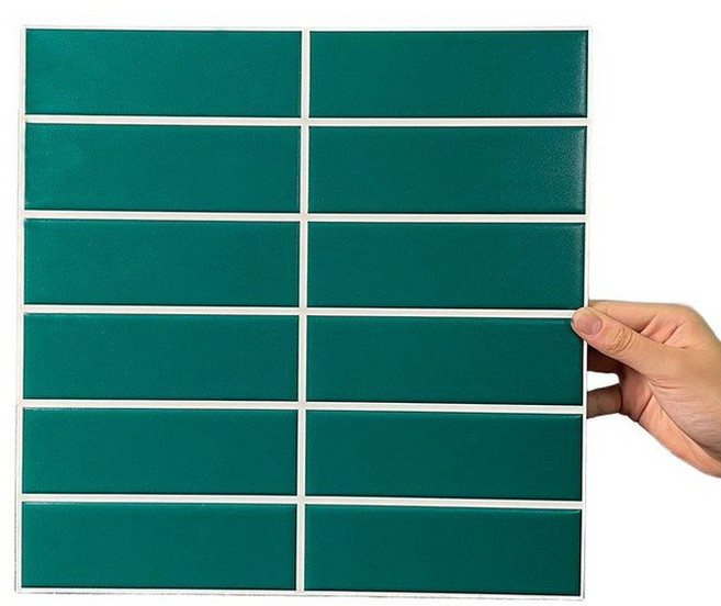 붙이는 타일 듀러블타일 주방 스티커타일 셀프인테리어 접착식 데코타일 화장실, 청록