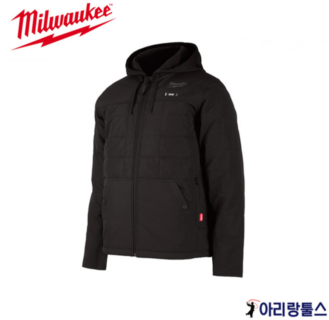 밀워키 M12 HPJBL2-0 M12 히팅자켓 사이즈 M L XL 방한복 발열 작업복 3단온도조절, 블랙, 1개