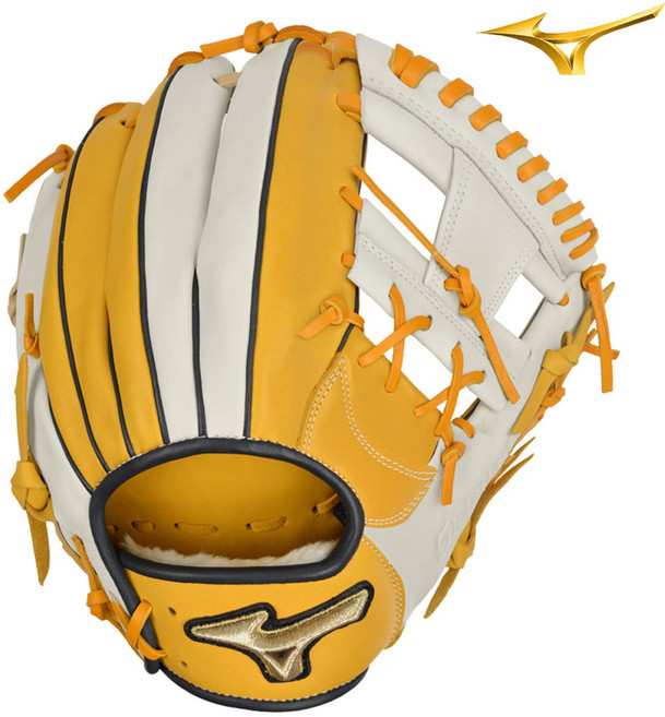 미즈노 내야글러브 글로벌 엘리트 내야수 24503 옐로우 실버, 1개