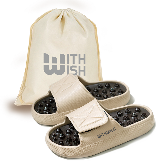 WITHWISH 지압슬리퍼 붓기 건강 사무실 다이어트 실내 슬리퍼