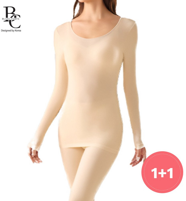 [블랑커브]초경량 바디핏 여성발열내의상의 발열내의 여성내복 내복 여성내의 기모내복