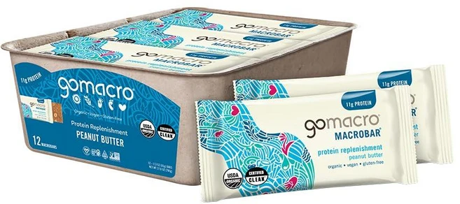 GoMacro Protein Bars Peanut Butter 고매크로 프로틴 바 피넛 버터, 12개 - 쿠팡