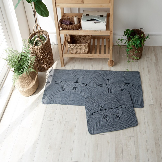 마니아 사막여우 발매트 주방매트, 여우(차콜)