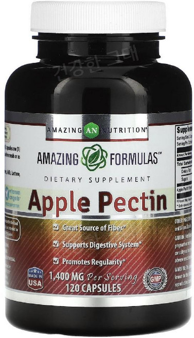 어메이징 뉴트리션 사과 펙틴 700mg 캡슐 120정, 기본, 1개