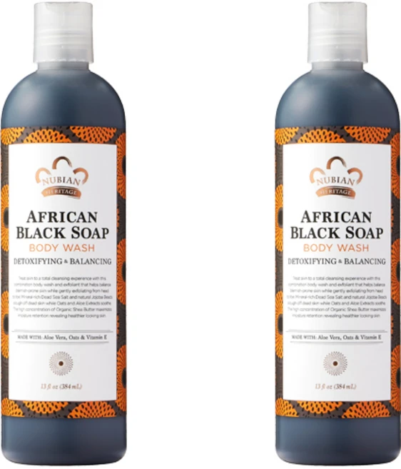 누비안헤리티지 아프리칸 블랙 솝 바디 워시, 384ml, 2개 - 쿠팡