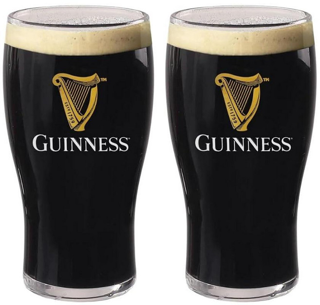 LORD'S ROCKS 기네스 공식 591.5ml(20온스) 파인트 잔 - 2개 세트 브랜드 튤립 모양 맥주 유리 제품 - 클래식 아일랜드 펍 스타일, LORD'S ROCKS 기네스 공식 591.5ml(20