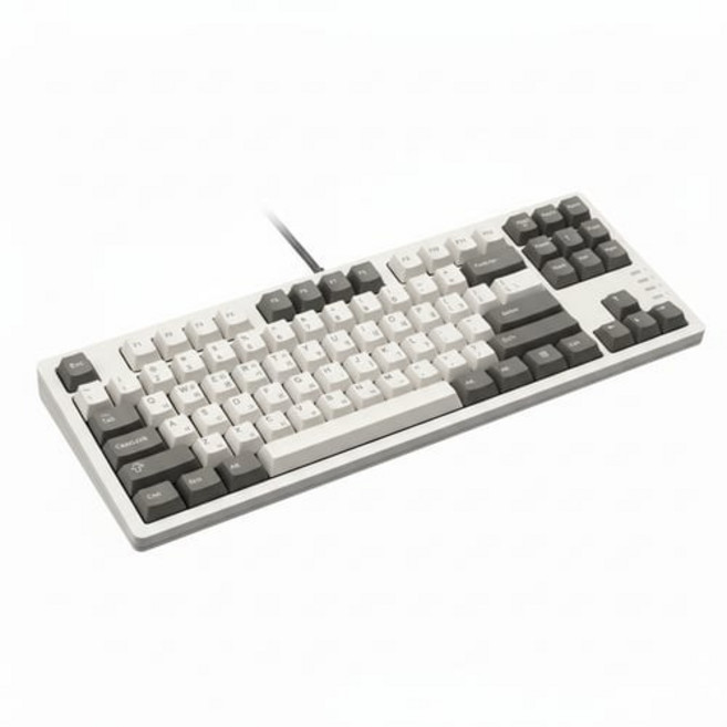 앱코 PBT 기계식 게이밍 유선 텐키리스 키보드 넌클릭, 레트로 베이지, AN06F TKL