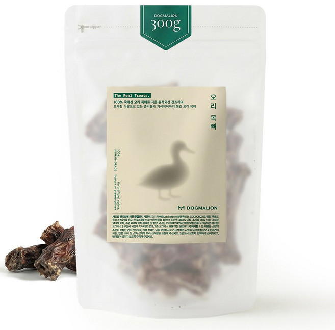 도그말리온 국내산 강아지 수제간식 대용량 6종, 1개, 300g, 오리 목뼈