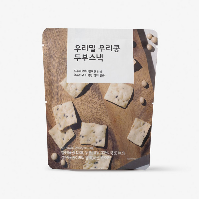 [JAJU/자주] 우리 콩 우리 밀 두부스낵, 1개, 60g