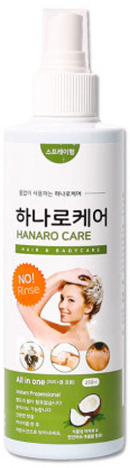 [이원헬스케어]하나로케어 목욕용품 환자용 세정제 삼푸 물없이 임산부 여행용세정제 드라이샴푸, 1개, 250ml