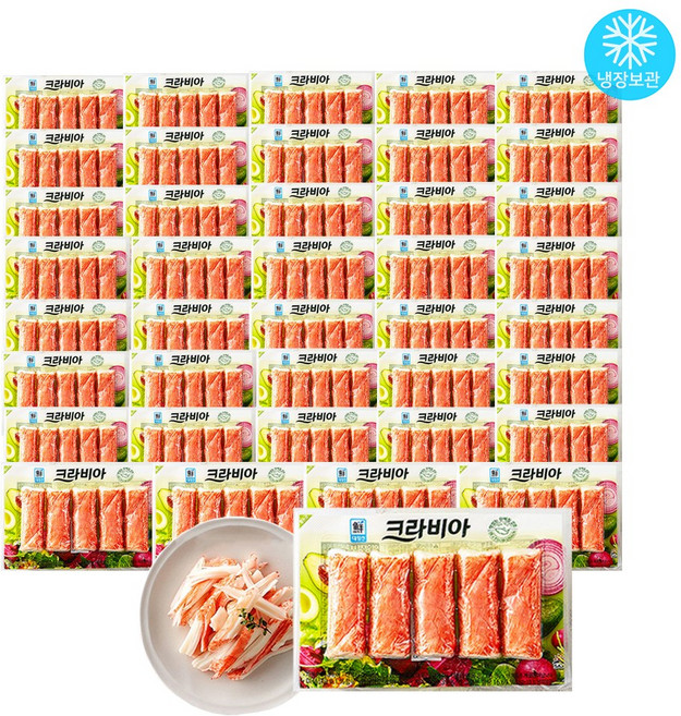 사조대림 크라비아 90g x 40개 / 프리미엄 맛살 게맛살 초밥 김밥 튀김