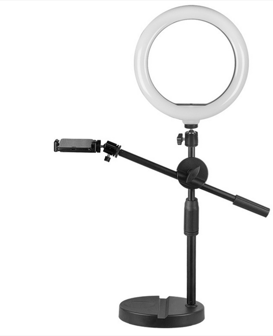 LED 링라이트 촬영 조명 핸드폰 거치대 높이조절 유튜브 수직촬영 더존라이프, 1개