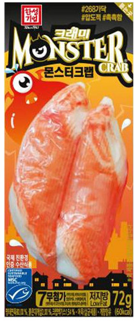 한성 몬스터크랩 72g x 8개 (유통기한최상) 크래미 맛살