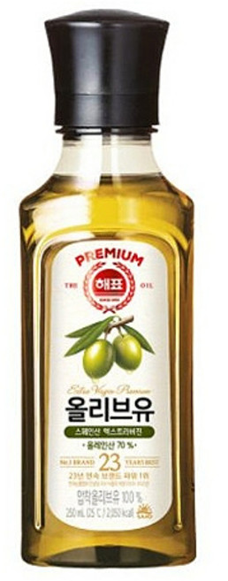해표 압착 올리브유, 250ml, 2개