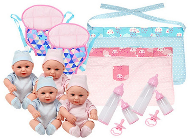 엄마놀이 8종-1세트 인형2개+젖병+아기띠+포대기외, 1개