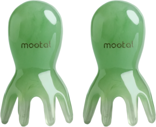 무탈 두피괄사 머리 승모근 지압 마사지기 1+1, 딥그린1개 + 딥그린1개, 2개