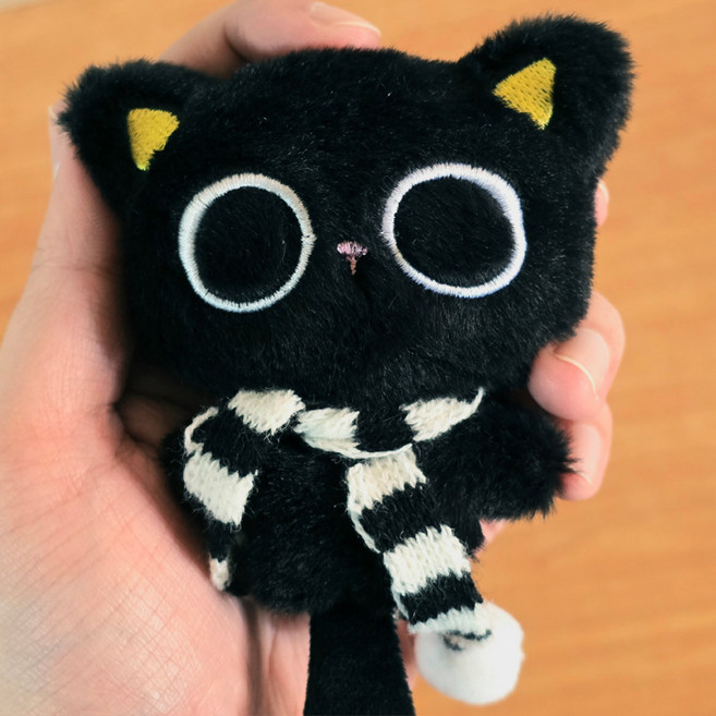 라움 깜냥이 고양이 목도리 인형 키링 키홀더