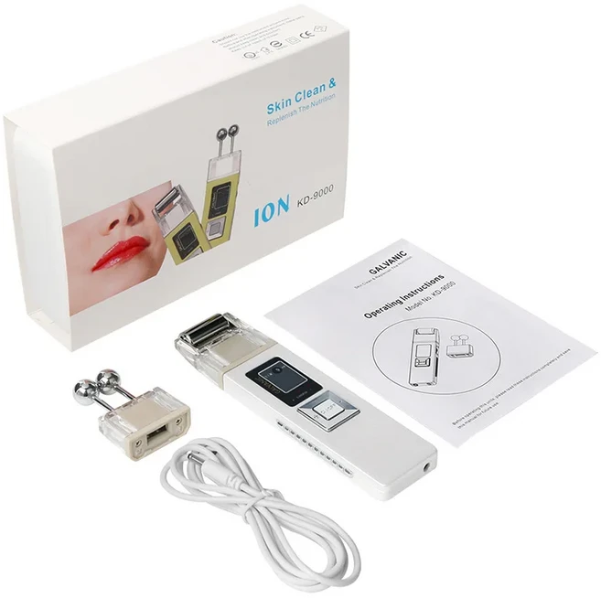 무선 갈바닉 미세 전류 피부 퍼밍 페이셜 리프팅 장치 페이스 마사지 롤러 피부 강화 스킨 케어 도구, 01 With Retail Box