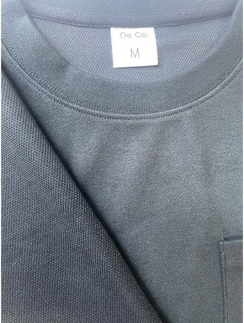 DECO 비침 없는 기능성 특양면 포켓 반팔 1 자체 제작 옆 트임 오버핏 10수 두께