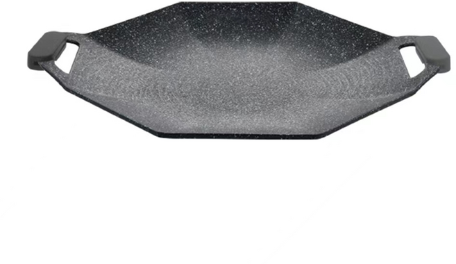 팔각 다기능 캠핑 그리들 40cm, 36CM 이중 바닥 경품, 1개