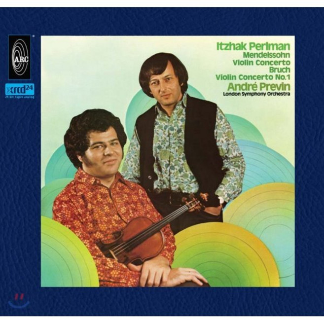 FELIX MENDELSSOHN/ MAX BRUCH - VIOLIN CONCERTOS/ ITZHAK PERLMAN ANDRE PREVIN 멘델스존 & 브루흐: 바이올린 협주곡 - 펄만 & 프레빈 일본수입반