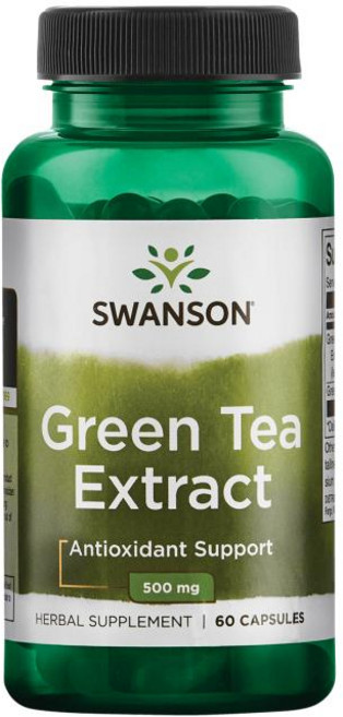 Swanson 斯旺森 綠茶萃取膠囊 500mg, 60顆, 1罐