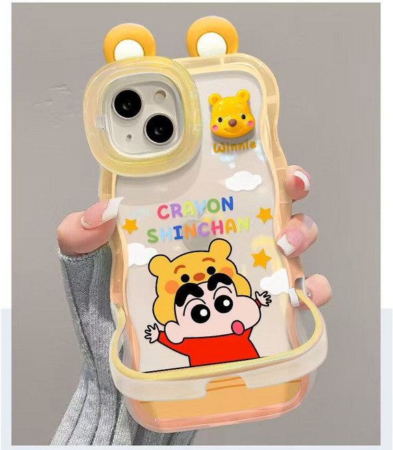 짱구 아이폰 3D 입체 케이스 거치대 세트