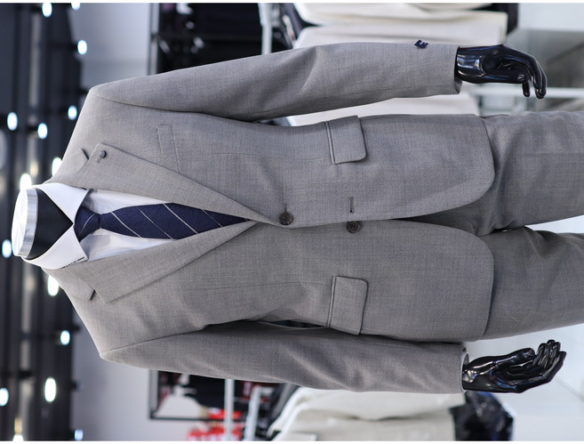 STCO SS 여름 베이지 울혼방 체크 수트 정장 (클래식핏) SSJWB62SETM