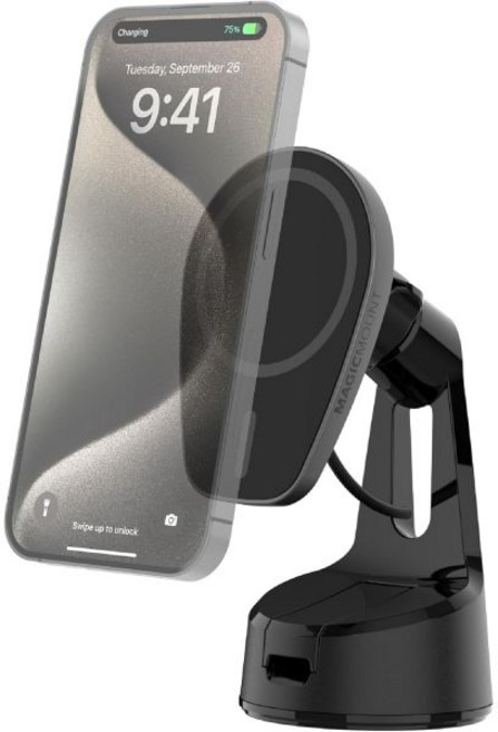 스코쉬 MPQMD-SP 매직마운트 충전 프로 Qi2 고속 무선 MagSafe 자동차 마운트 충전기 1615141312 Pro Max Plus S25와 호환되는 대시보드용 15W, Window / Dash, Teardrop