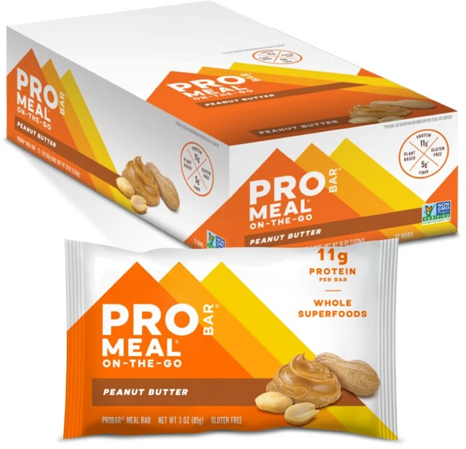 프로바 - 식사 바 피넛 버터 비GMO 프리 한 식물성 통곡물 프로바 - 식사 바 피넛 버터 비GMO 프리 한 식물성 통곡물 성분 천연 에너지 (12개입, Peanut Butter, 1개 - 쿠팡