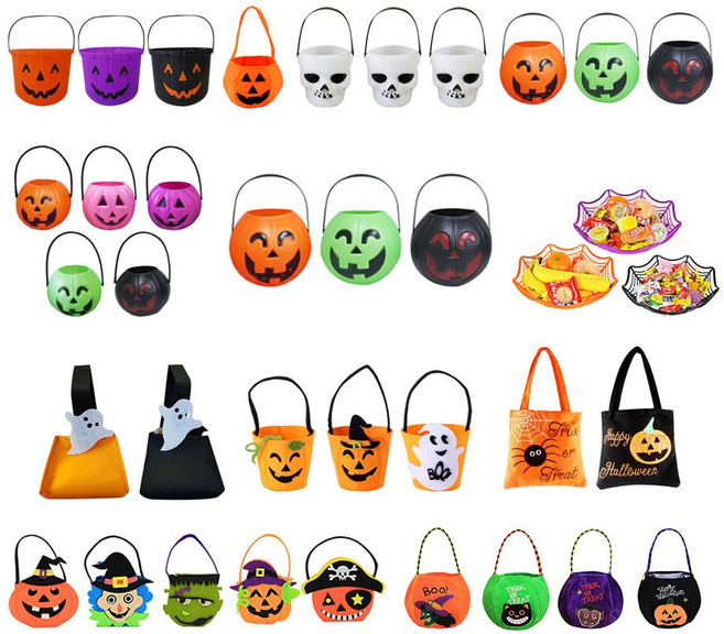 할로윈드 호박바구니 소형 5색상, 핑크, 1개