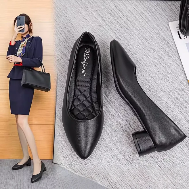 여성 로퍼 업무화 오피스 출근 낮은굽 발편한 논슬립 심플 면접 결혼식 구두