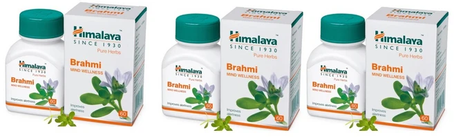 Himalaya Wellness Himalaya Brahmi Tablets, 3세트, 60정 - 쿠팡